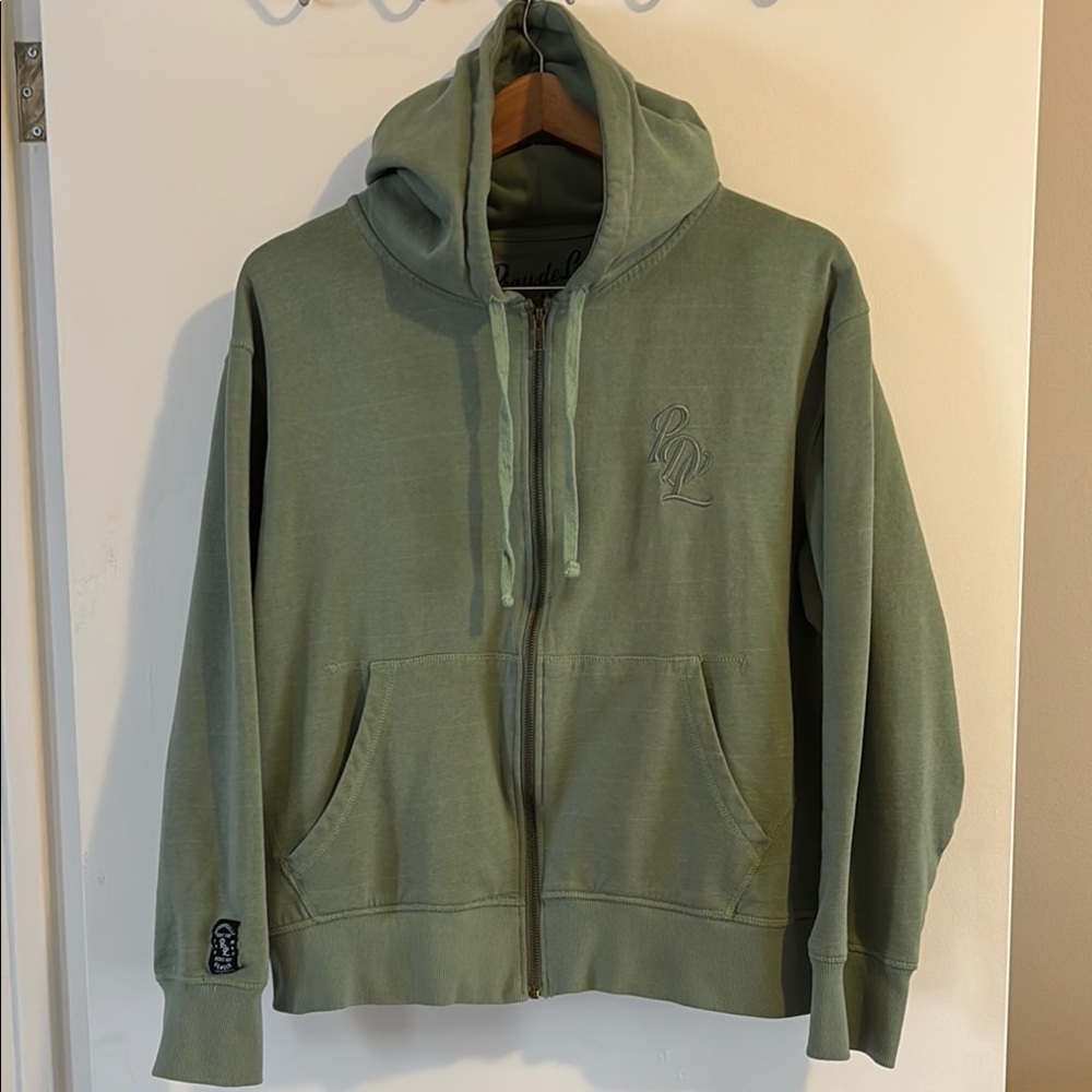 Peau de Loup Unisexy Green Zip-Up Hoodie